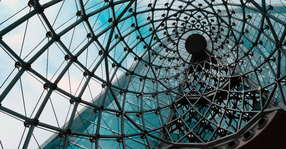 detail of modern glass building architecture